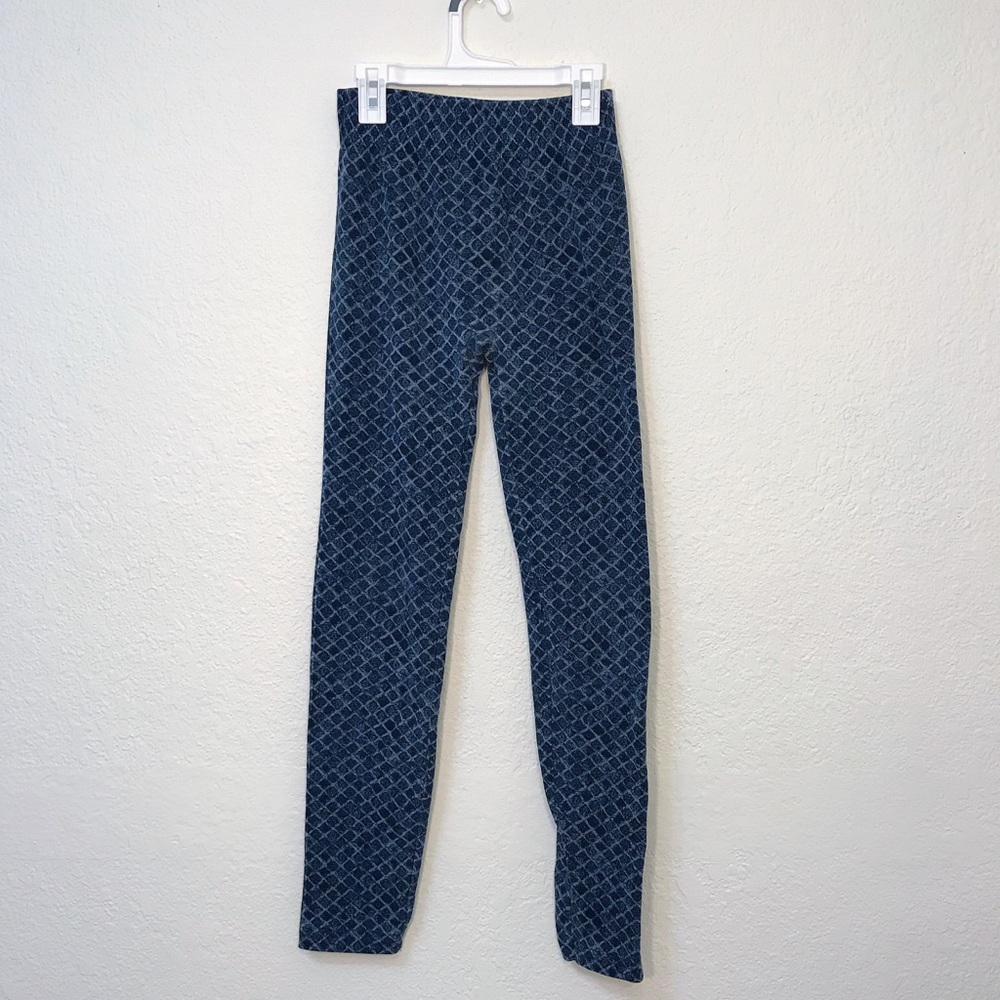 Lucky Brand Navy Blue Patterned Leggings